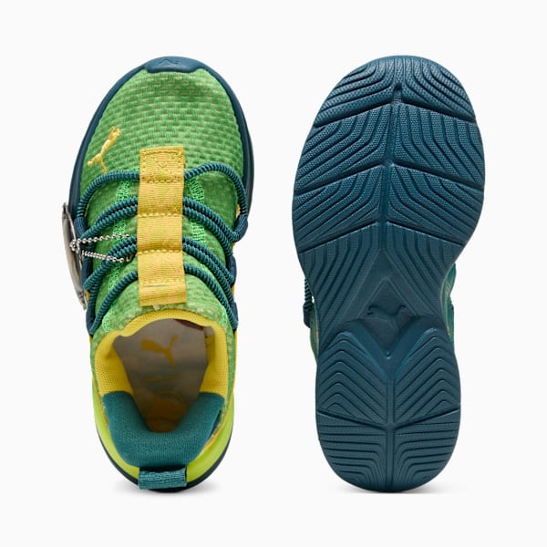 Tenis PUMA x JURASSIC WORLD One4All 2.0 para niños pequeños, Yellow Alert-Ocean Tropic-Pelé Yellow, extralarge