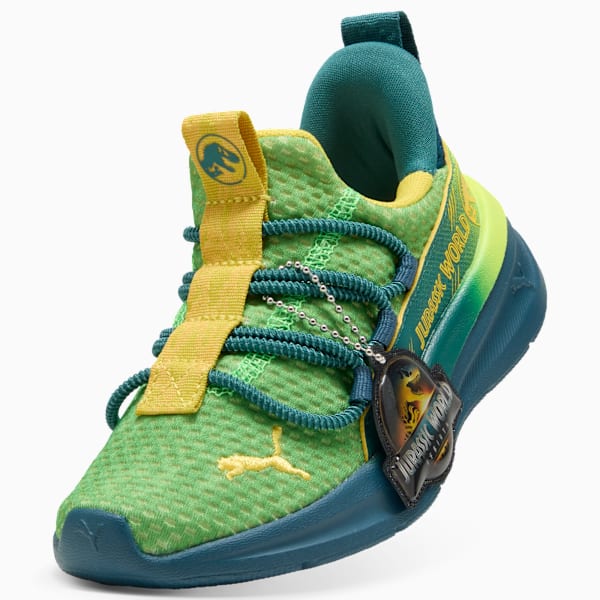 PUMA x JURASSIC WORLD One4All 2.0 Little Kids' Sneakers, Yellow Alert-Ocean Tropic-Pelé Yellow, extralarge