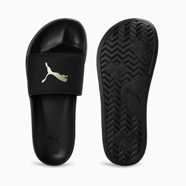 PUMA Leadcat 2.0 x RCB Slides, PUMA Black-Metallic Gold, extralarge-IND