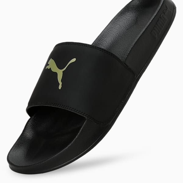 PUMA Leadcat 2.0 x RCB Slides, PUMA Black-Metallic Gold, extralarge-IND