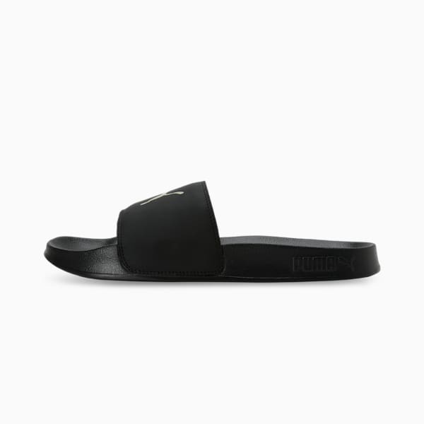 PUMA Leadcat 2.0 x RCB Slides, PUMA Black-Metallic Gold, extralarge-IND