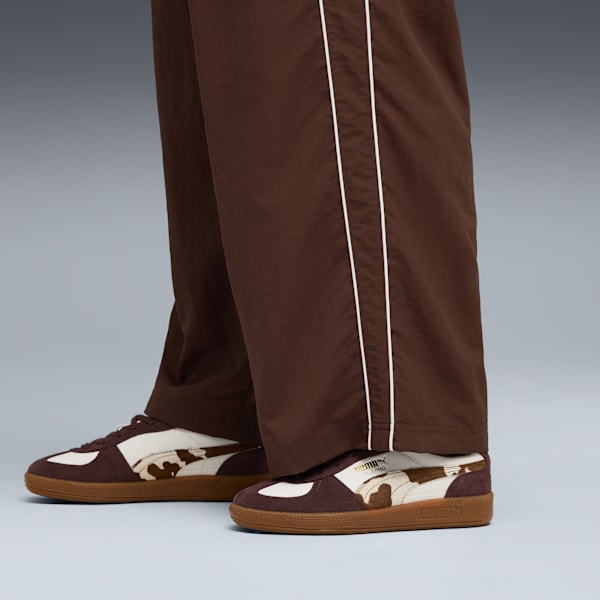 Palermo Cow Print Sneakers Women, Warm White-Chocolate Brown-Gum, extralarge-GBR