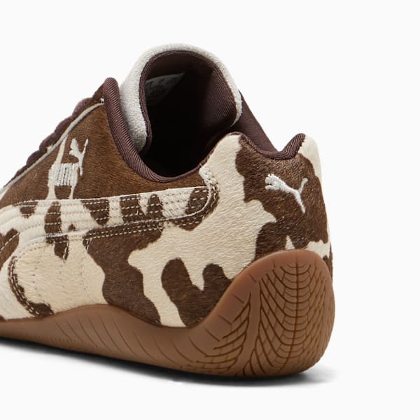Sneakers Speedcat à imprimé Vache pour femmes, Chocolate Brown-Gum, extralarge