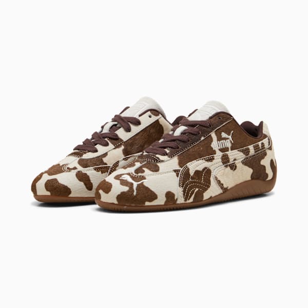 Sneakers Speedcat à imprimé Vache pour femmes, Chocolate Brown-Gum, extralarge