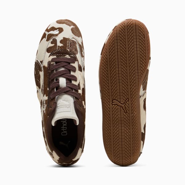 Sneakers Speedcat à imprimé Vache pour femmes, Chocolate Brown-Gum, extralarge