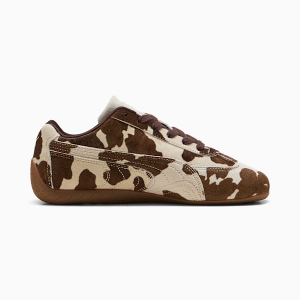 Sneakers Speedcat à imprimé Vache pour femmes, Chocolate Brown-Gum, extralarge