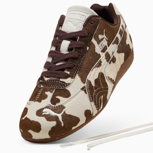 Sneakers Speedcat à imprimé Vache pour femmes, Chocolate Brown-Gum, extralarge