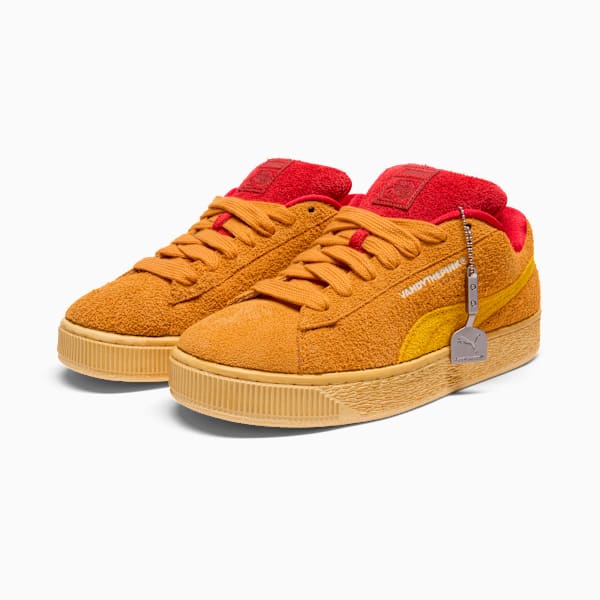 PUMA x VANDYTHEPINK Suede XL Men's Sneakers, Ginger Tea-Tangerine-Fierce Red, extralarge