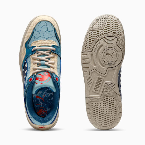 Tenis PUMA x JURASSIC WORLD Rebound Retro para hombre, Seafoam-PUMA Navy-Creamy Vanilla, extralarge