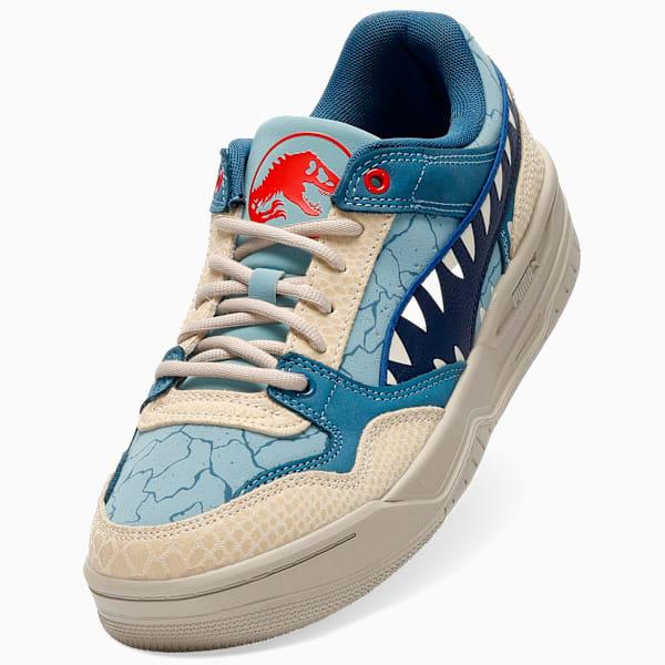 Tenis PUMA x JURASSIC WORLD Rebound Retro para hombre, Seafoam-PUMA Navy-Creamy Vanilla, extralarge