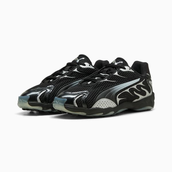 Inhale Metallic Women's Sneakers, PUMA Black-PUMA Silver, extralarge