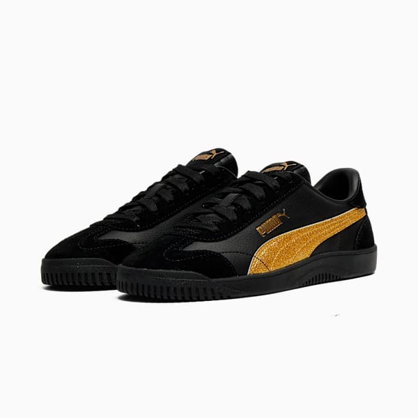 Club 5v5 Sparkle Women's Sneakers, PUMA Black-PUMA Gold, extralarge