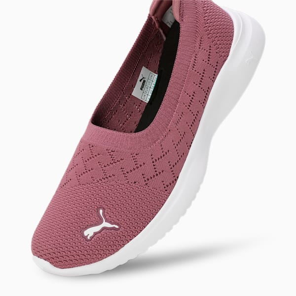 Adelina Knit Women's Ballerinas, Grape Mist-PUMA White, extralarge-IND