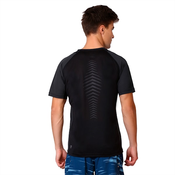 Active Training Vent Stripe T-Shirt, black-W/ Asphalt, extralarge-IND