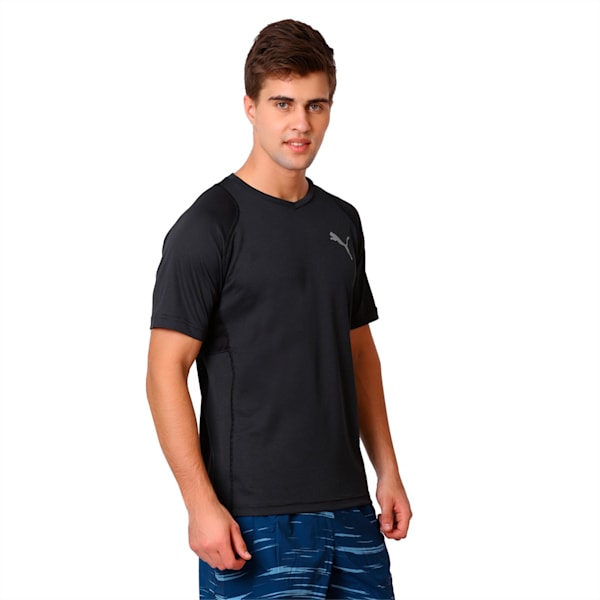 Active Training Vent Stripe T-Shirt, black-W/ Asphalt, extralarge-IND
