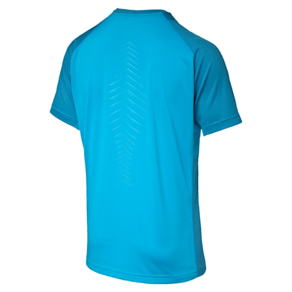 Active Training Vent Stripe T-Shirt, atomic blue-w/ Black, extralarge-IND