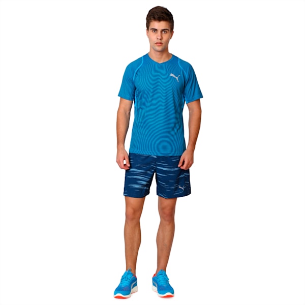Active Training Vent Stripe T-Shirt, atomic blue-w/ Black, extralarge-IND