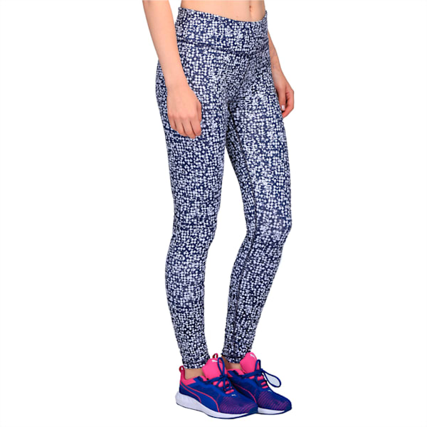 Active Training Women's All Eyes On Me Tights, peacoat-white box print, extralarge-IND