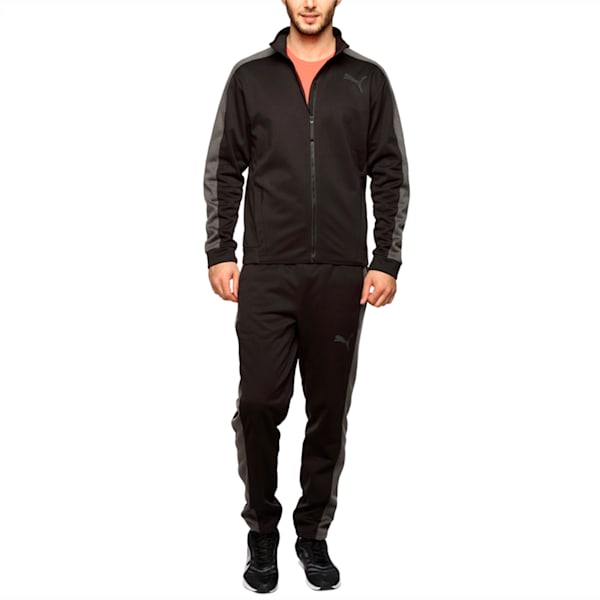 Tech Fleece Men's Full Zip Jacket, Puma Black-Asphalt Heather, extralarge-IND