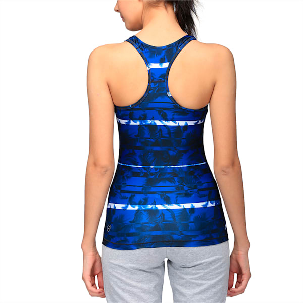 Training Essentials Women's Graphic Tank Top, black-true blue-explosive pt, extralarge-IND