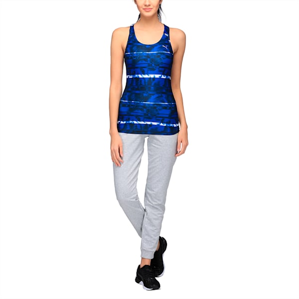 Training Essentials Women's Graphic Tank Top, black-true blue-explosive pt, extralarge-IND