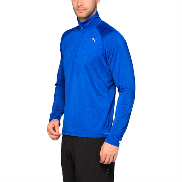 Running Men's Half Zip Long Sleeve, TRUE BLUE, extralarge-IND