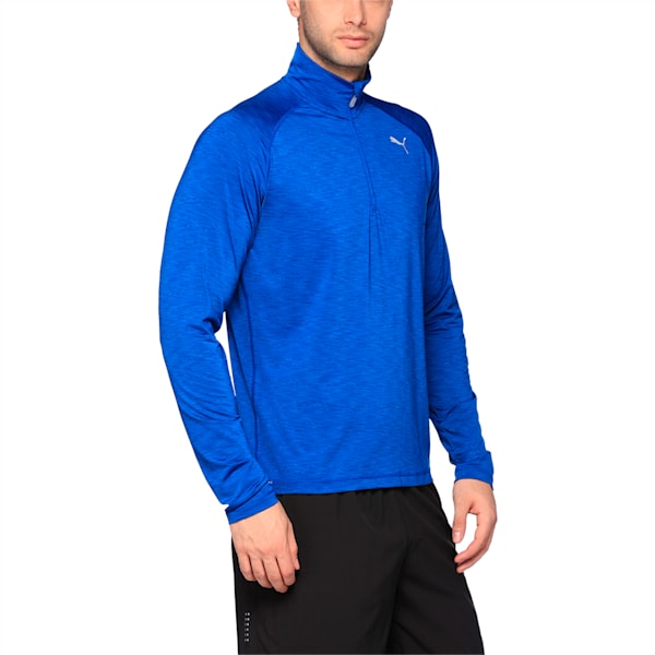 Running Men's Half Zip Long Sleeve, TRUE BLUE, extralarge-IND