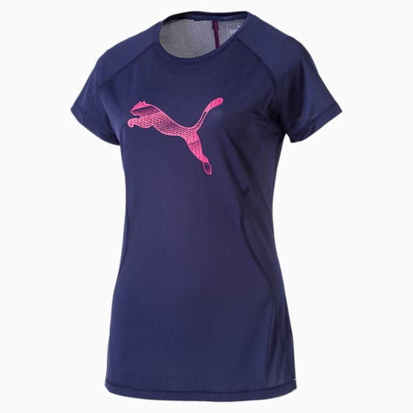 Running Women's Core-Run Logo T-Shirt, Peacoat, extralarge-IND