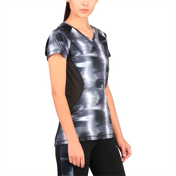 Running Women's Graphic T-Shirt, Puma Black Heather, extralarge-IND