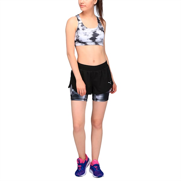 Running Women's Blast 2 in 1 Shorts, Puma Black-Puma Black AOP, extralarge-IND