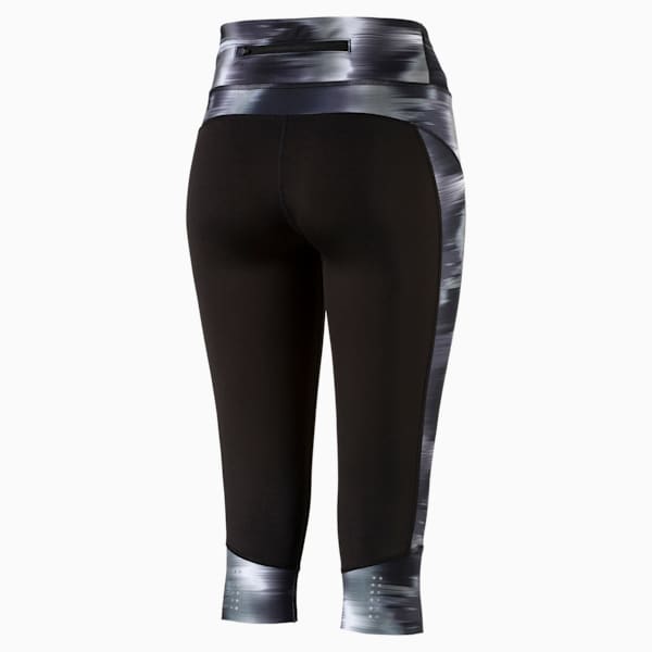 Running Women's Graphic 3/4 Tights, Puma Black-Puma Black AOP, extralarge-IND