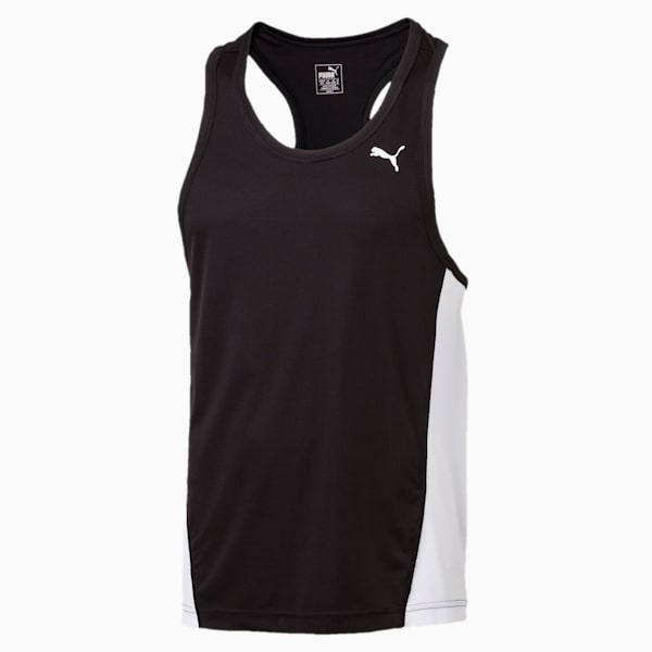 Cross the Line Sleeveless dryCELL Men's Singlet, Puma Black-Puma White, extralarge-IND