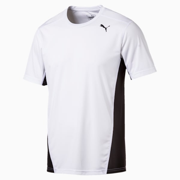 Cross the Line Short Sleeve dryCELL Men's Top, Puma White-Puma Black, extralarge-IND