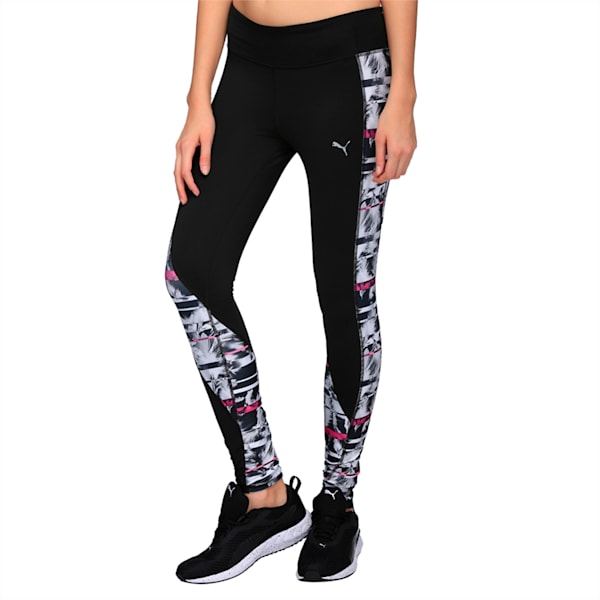Active Training Women's Clash Tights, no color-puma black-knockout pink-wht feather pt, extralarge-IND