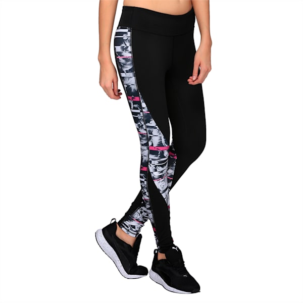 Active Training Women's Clash Tights, no color-puma black-knockout pink-wht feather pt, extralarge-IND