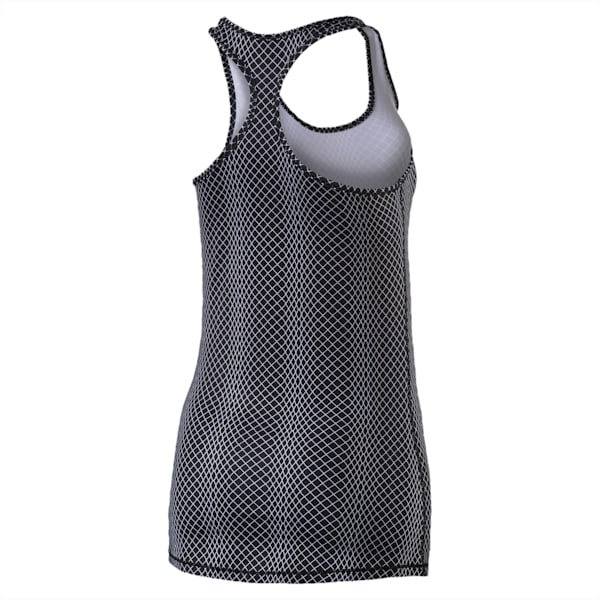 Women's Essential Layer Graphic Training Tank Top, puma black-Meta prt, extralarge-IND