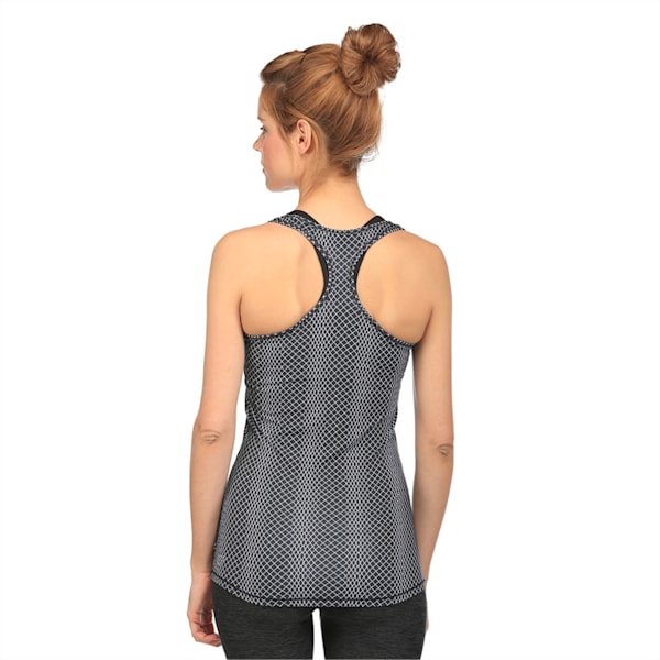 Women's Essential Layer Graphic Training Tank Top, puma black-Meta prt, extralarge-IND