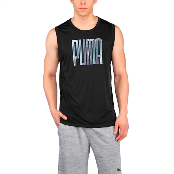 Active Training Men's Sleeveless Shirt, Puma Black-Puma Black, extralarge-IND