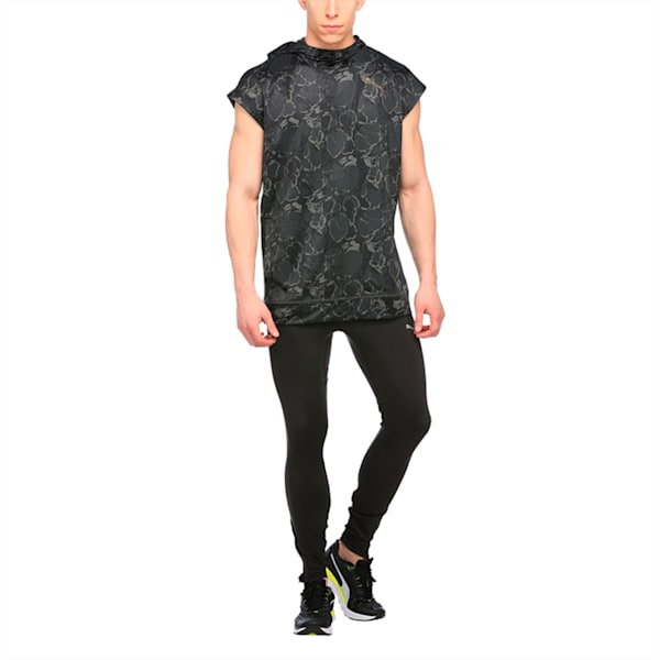 Active Training Men's Tech Fleece Sleeveless Hoodie, quiet shade-puma black, extralarge-IND