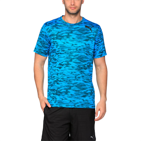 Training dryCELL Men's Graphic T-Shirt, Puma Black-blue danube, extralarge-IND