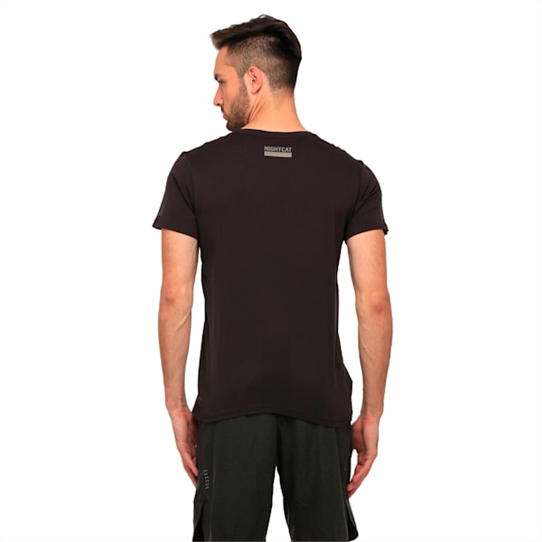 Running Men's evoKNIT Nightcat Short Sleeves Tee, Puma Black, extralarge-IND