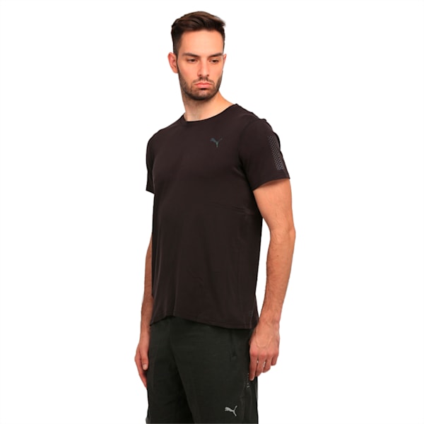Running Men's evoKNIT Nightcat Short Sleeves Tee, Puma Black, extralarge-IND