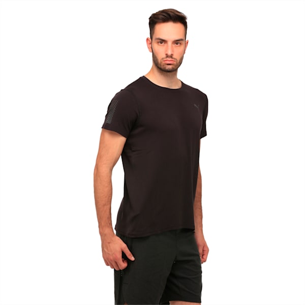 Running Men's evoKNIT Nightcat Short Sleeves Tee, Puma Black, extralarge-IND