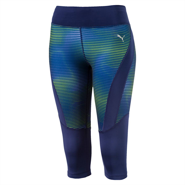 Running Women's Graphic 3/4 Tights, Blue Depths-Dot AOP, extralarge-IND