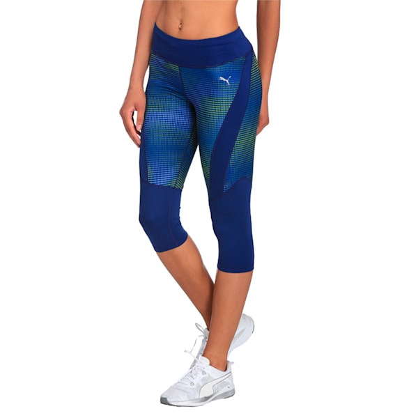 Running Women's Graphic 3/4 Tights, Blue Depths-Dot AOP, extralarge-IND