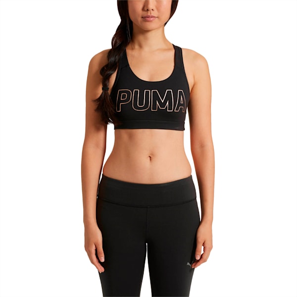 PWRSHAPE Forever Women's Bra, Puma Black-PUMA copper, extralarge
