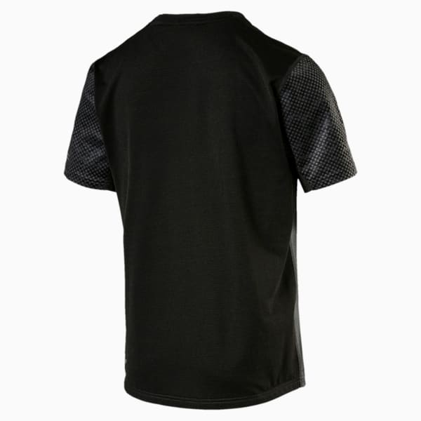 Graphic Short Sleeve Men's Running T-Shirt, Puma Black-Asphalt, extralarge-IND
