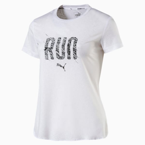 Run Short Sleeve Women's Running T-Shirt, Puma White, extralarge-IND