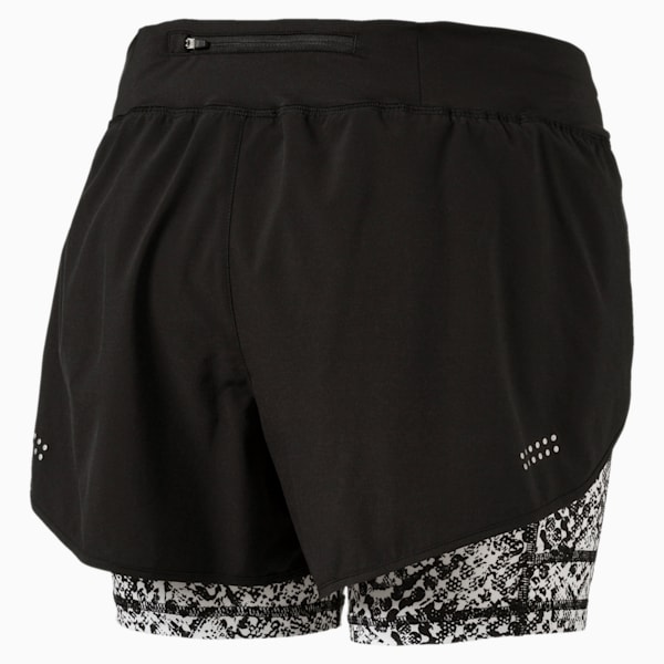 Blast 2-in-1 Women's Shorts, Black-White Euphoria, extralarge-IND