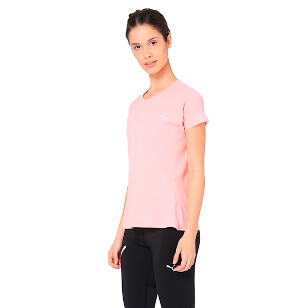PWRRUN Women's Short Sleeve T-Shirt, Soft Fluo Peach, extralarge-IND
